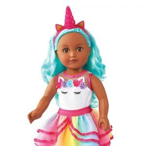 MY LIFE 18-INCH | UNICORN TRAINER | BLUE HAIR, BROWN EYES | NWT